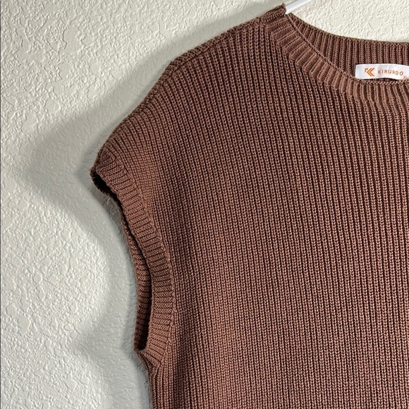 Kirundo‎ Brown Sleeveless Knit Top XL - Picture 5 of 6